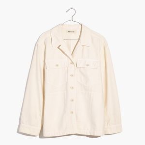 Madewell Drakefield shirt jacket in Ecru